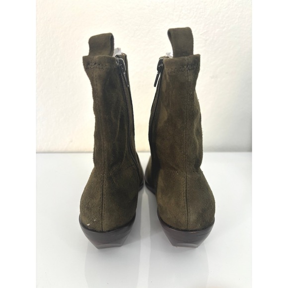 Madewell Idris Ankle Boot Suede Dark Olive Green NX430 Womens 7.5 - Picture 6 of 10